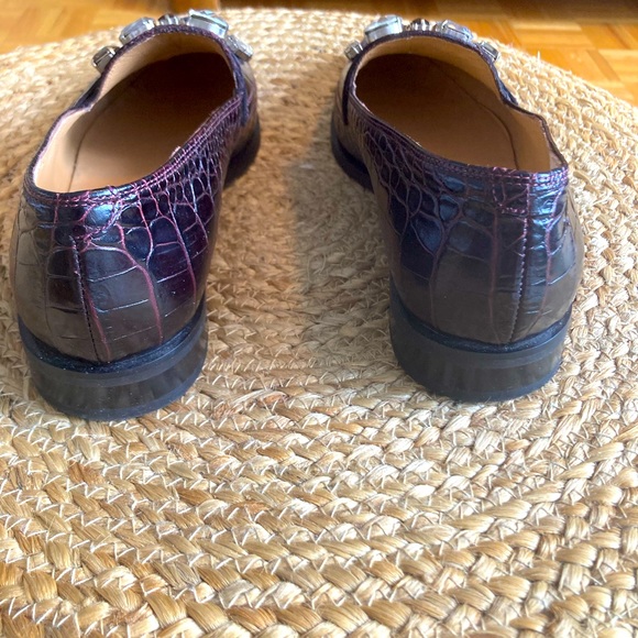 Gorgeous Chocolate Brown Leather Loafers with Gemstone Detail—Browns Couture - Picture 4 of 7